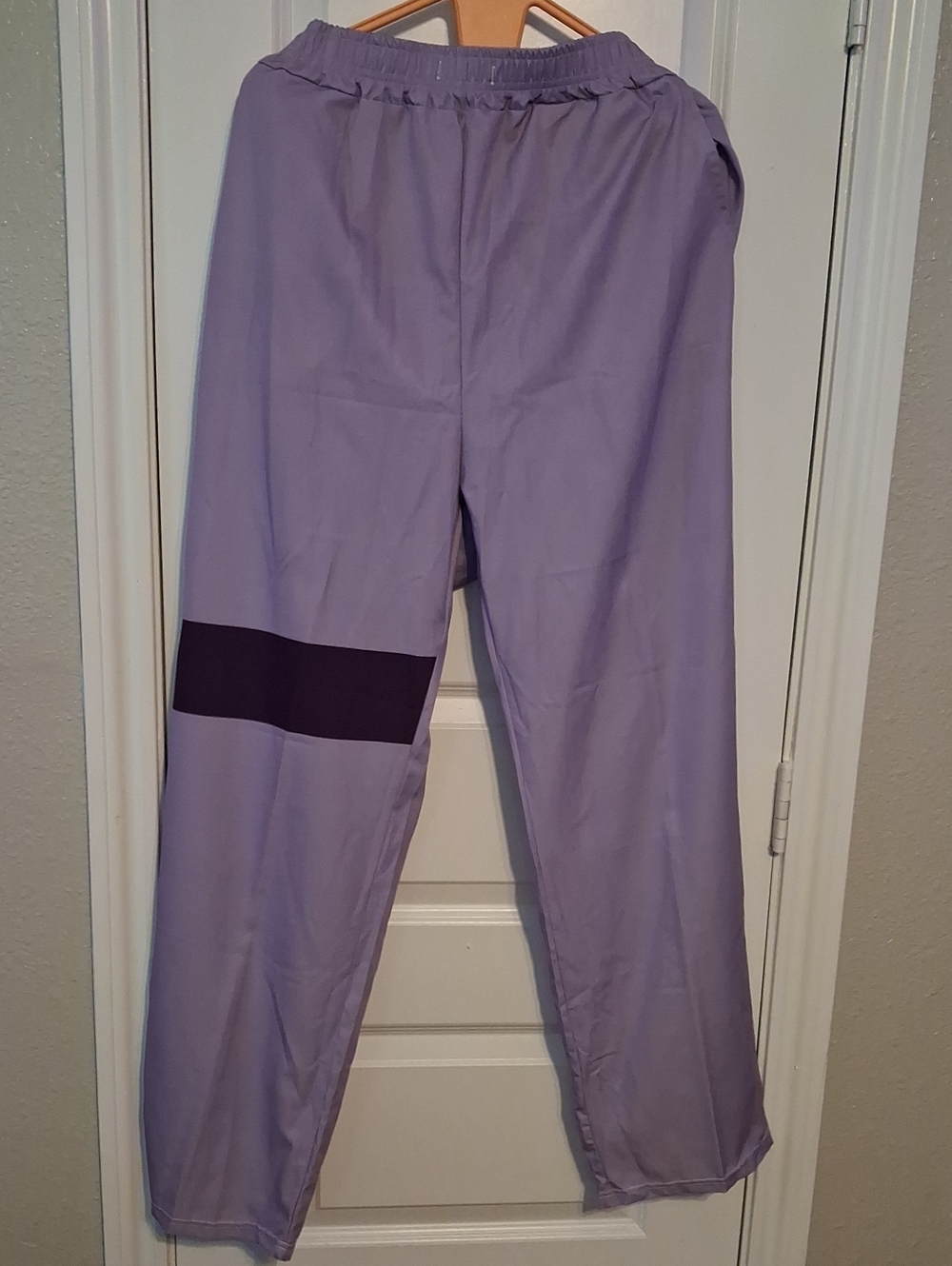 Lilac Pants with Dark Purple Knee Stripe